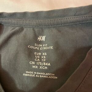 H&M Charcoal Slim Fit Tee